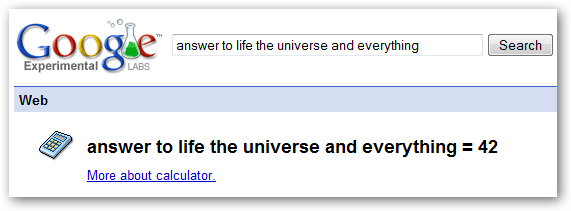Answer to life the universe and everything