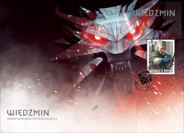 Geralt sur un timbre poste