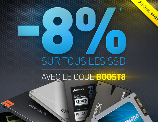 LDLC offre 8% sur les SSD