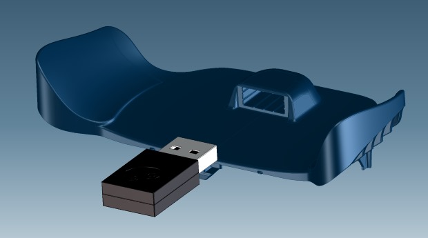 Steam Controller CAD Capot Batterie Dongle 02