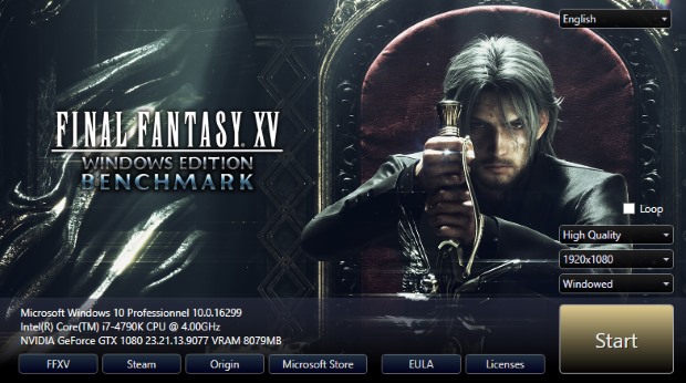 Final Fantasy XV - Benchmark Options