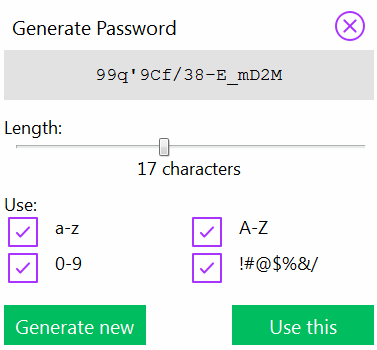 F-Secure Key : Générateur de mot de passe