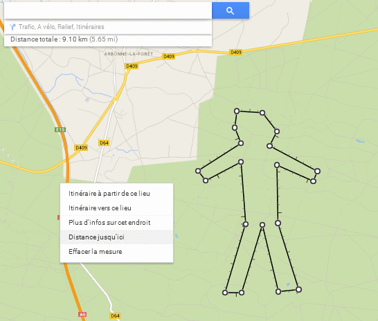 Google Maps - Calculer distance entre deux points