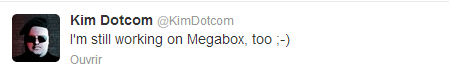 Tweet de Dotcom sur Megabox