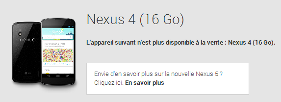 Nexus 4 non-renouvelé