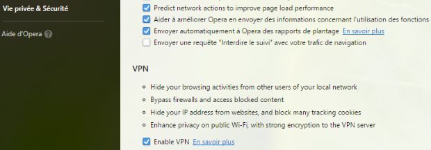 Opera Developer VPN