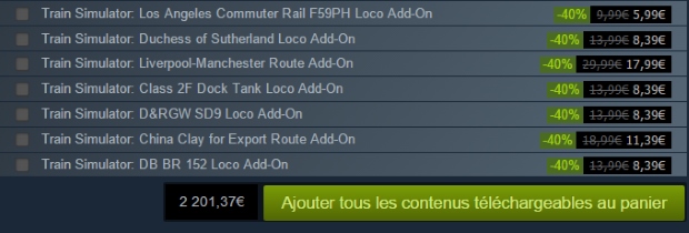 Train Simulator -  Les DLC