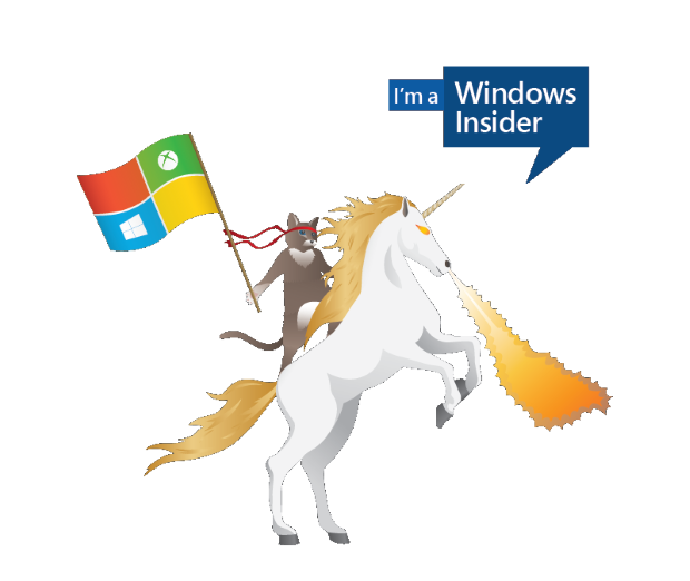 Windows Insider - Ninja Cat on a Unicorn